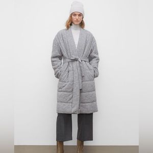 NWT Club Monaco Blanket Coat in Light Heather Gray, size Medium, MSRP $399